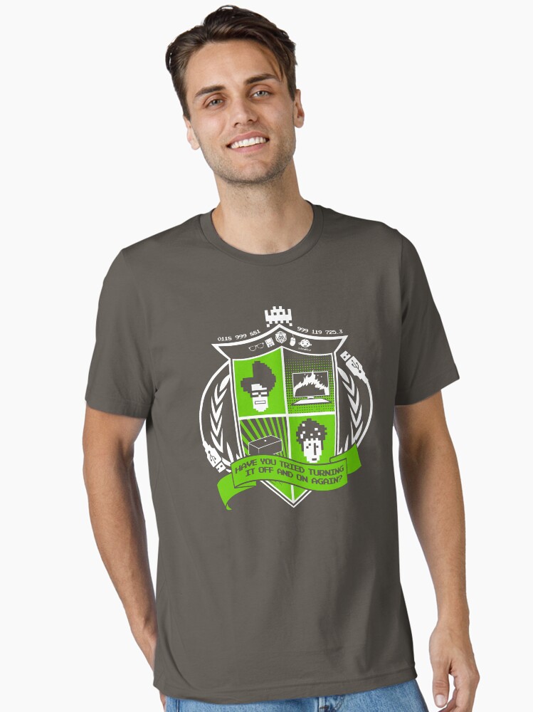 Thumbnail 1 of 7, Essential T-Shirt, The IT Crowd Crest designed and sold by TomTrager.