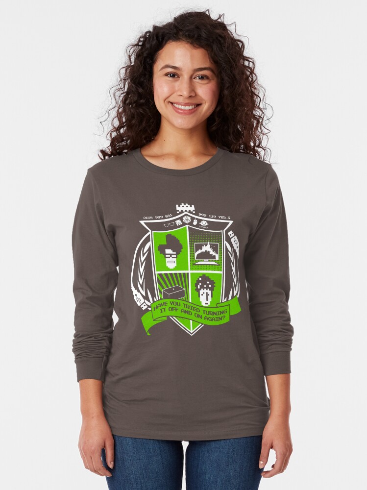 Thumbnail 2 of 5, Long Sleeve T-Shirt, The IT Crowd Crest designed and sold by TomTrager.