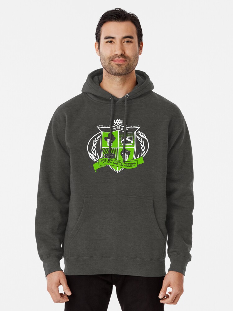 Thumbnail 1 of 5, Pullover Hoodie, The IT Crowd Crest designed and sold by TomTrager.
