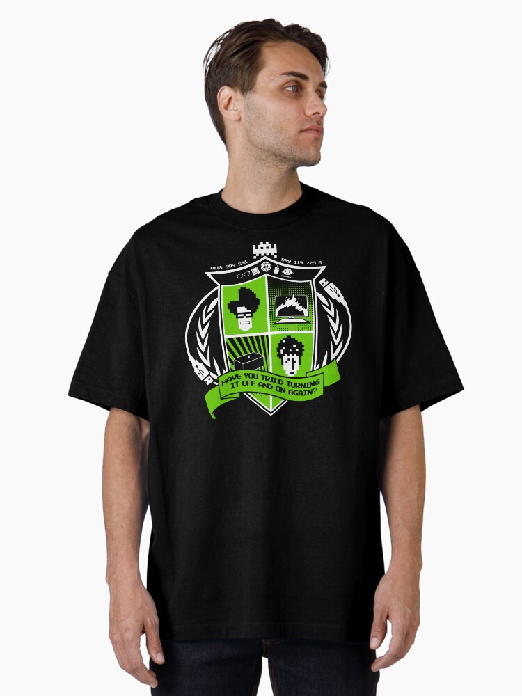 Thumbnail 1 of 7, Oversized T-Shirt, The IT Crowd Crest designed and sold by TomTrager.