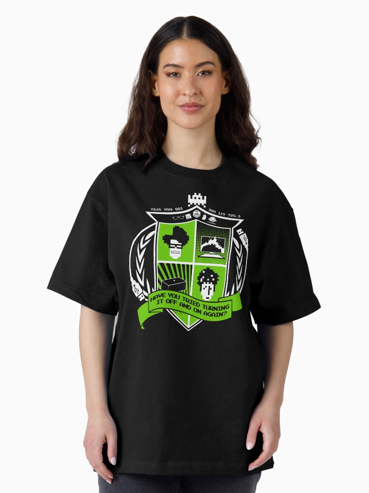 Thumbnail 2 of 7, Oversized T-Shirt, The IT Crowd Crest designed and sold by TomTrager.