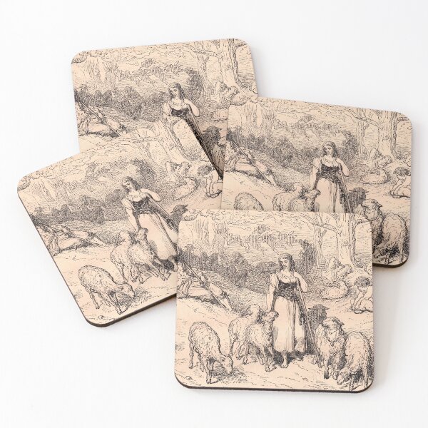 Item preview, A Gustave Dore illustration of a shepherdess from Don Quixote. designed and sold by Frankie Doodles!.