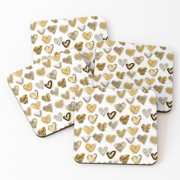 Item preview, Stylish Hearts in Yellow and Black designed and sold by blayzeink.
