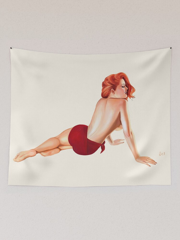 Pin up girl outlet tapestry