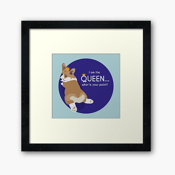 Queen Corgi Framed Art Print