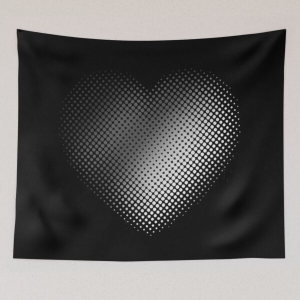Item preview,  Linear Gradient on Halftone Heart (Black) NOIR designed and sold by John Raymond Barker.