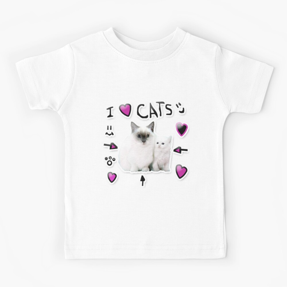 Denis Daily I Love Cats Kids T Shirt By Thatbeardguy Redbubble - white cat shirt roblox