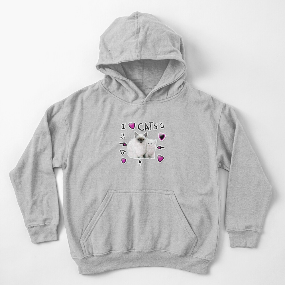 Denis Daily I Love Cats Kids Pullover Hoodie By Thatbeardguy - denis roblox zipper pouches redbubble