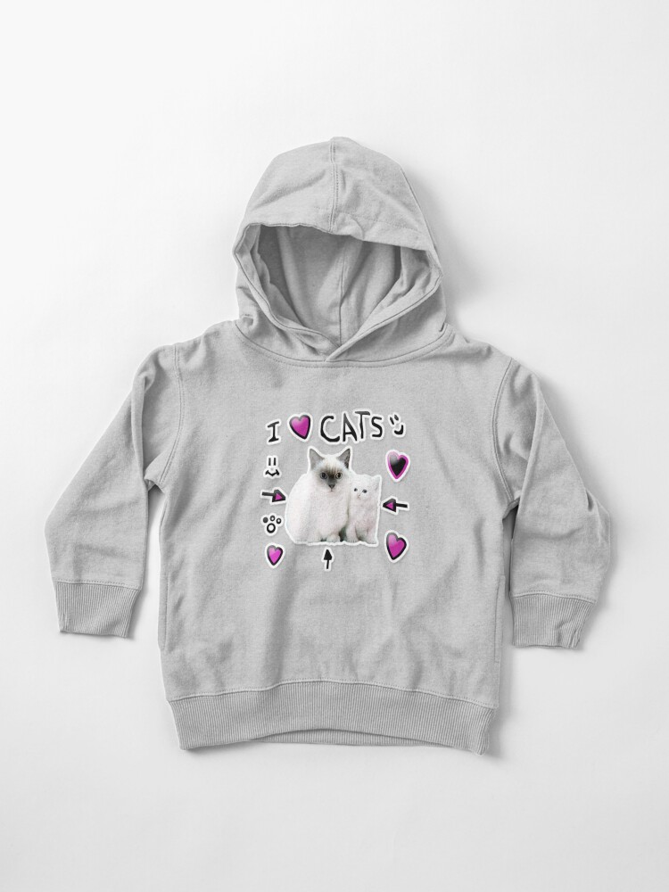 Denis Daily I Love Cats Toddler Pullover Hoodie By Thatbeardguy Redbubble - free denis daily roblox shirt