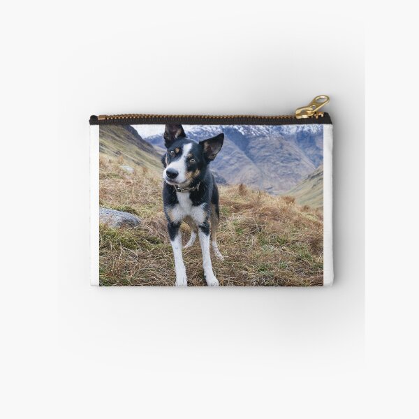 Item preview, Border Collie portrait on snowy hills designed and sold by JulieZak.