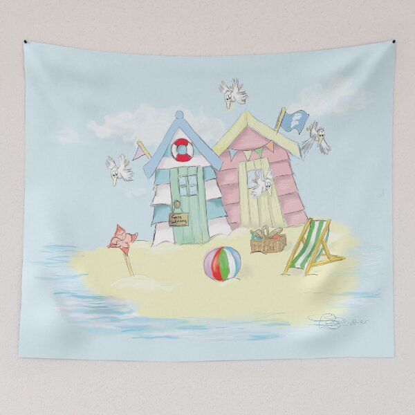 Item preview, Beach Huts - Gone Swimming designed and sold by laurasilvester.