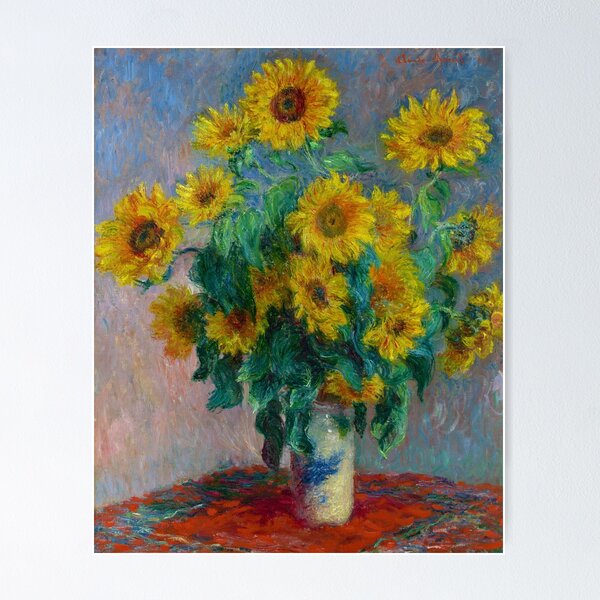Aperçu de l'œuvre Claude Monet - Bouquet de tournesols créée et vendue par irinatsy.