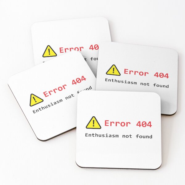 Item preview, Error 404 - Enthusiasm Not Found designed and sold by SpoofTShirts.