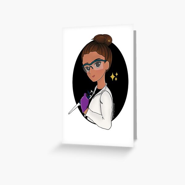 Scientist with p1000 Greeting Card