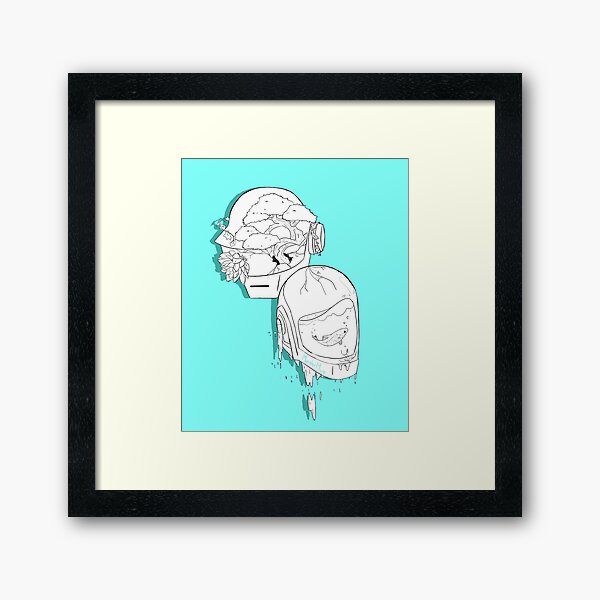 Daft Punk Helmets Wall Art Redbubble