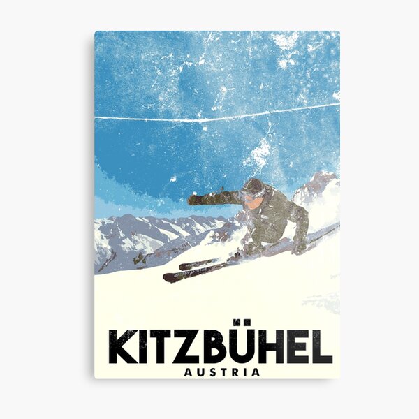 Ski Kitzbühel Austria (eroded) Metal Print