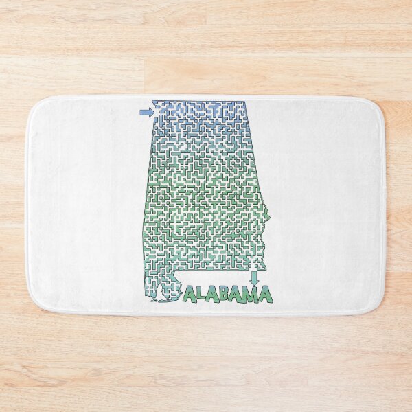 Item preview, Alabama State Outline Coastal Themed Maze & Labyrinth designed and sold by gorff.