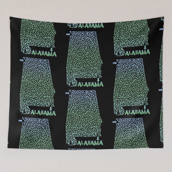 Item preview, Alabama State Outline Coastal Themed Maze & Labyrinth designed and sold by gorff.