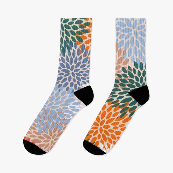 Item preview, Floral Abstract Pattern, Orange, Teal, Blue, Blush designed and sold by meggydesigns.