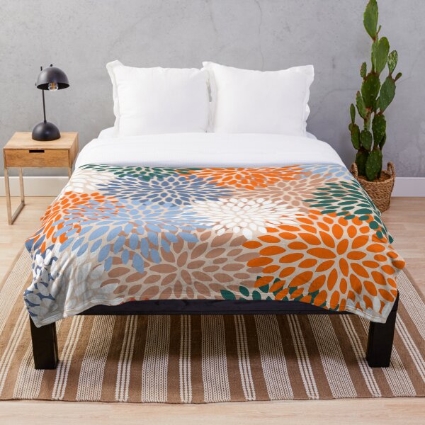 orange patterned towels