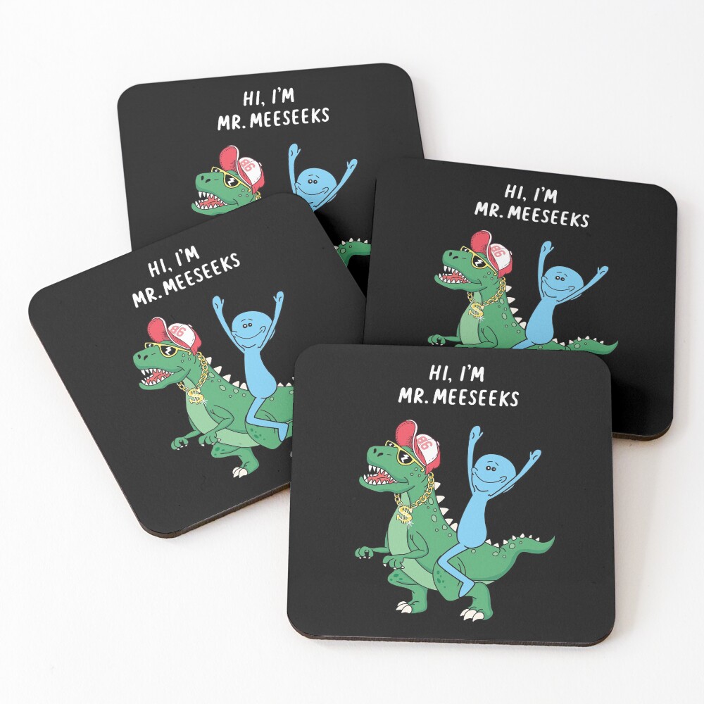 Rick and Morty Mr Meeseeks Riding Dinosaur Coasters (Set of 4)