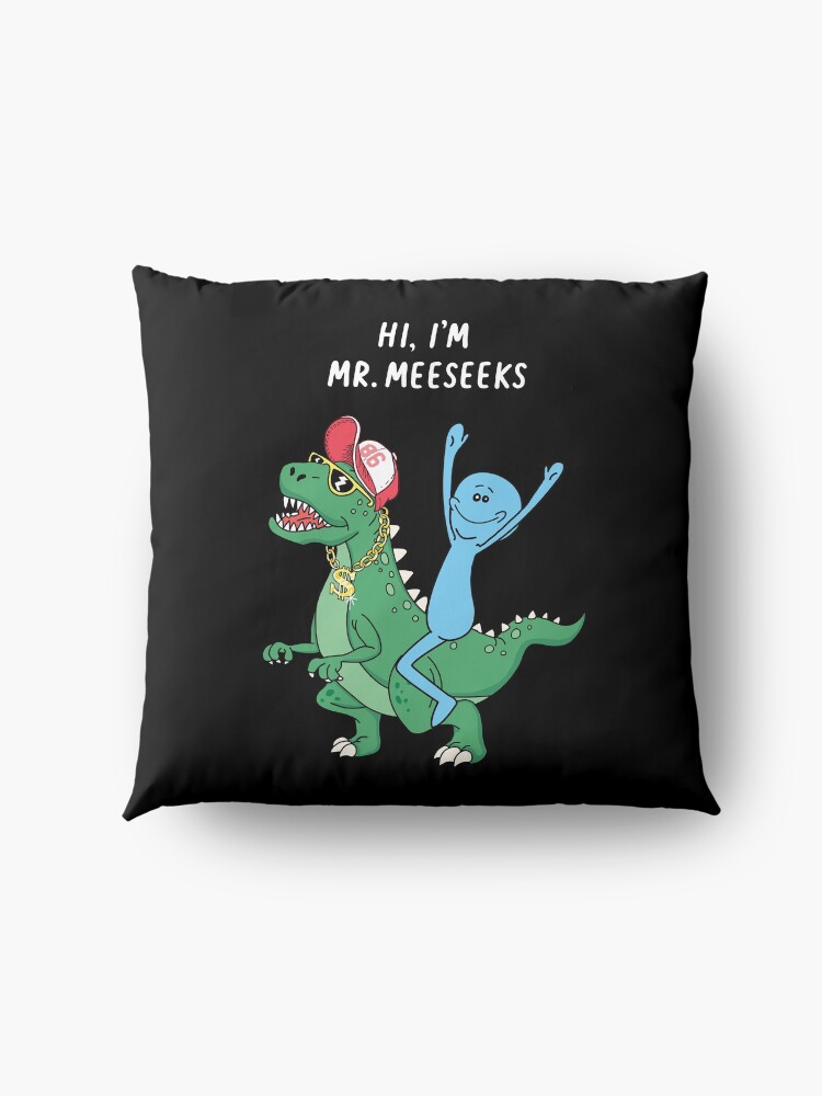 Alternate view of Rick and Morty Mr Meeseeks Riding Dinosaur Floor Pillow