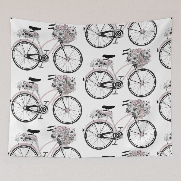 Item preview, nostalgic bike with lush floral decoration designed and sold by Kisho.
