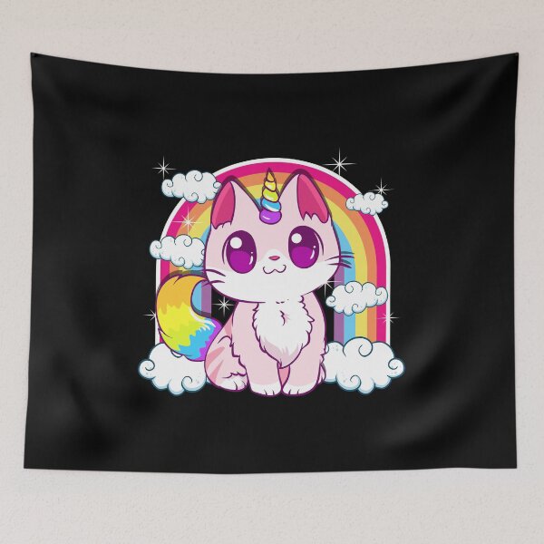 Item preview, Cute Unicorn Cat Adorable Smiling Rainbow Kitty designed and sold by perfectpresents.