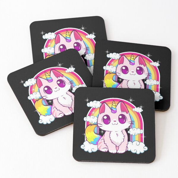 Item preview, Cute Unicorn Cat Adorable Smiling Rainbow Kitty designed and sold by perfectpresents.
