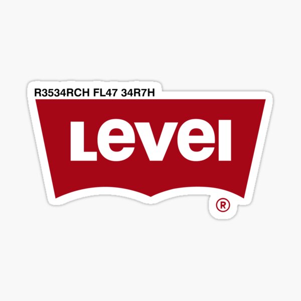 Level L3v1s Parody Logo Sticker