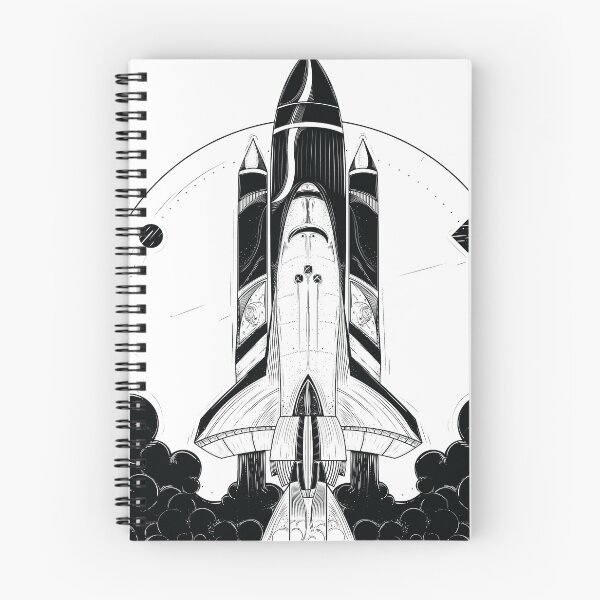 Item preview, Spaceship lift-off Sketch designed and sold by DansTonCast.