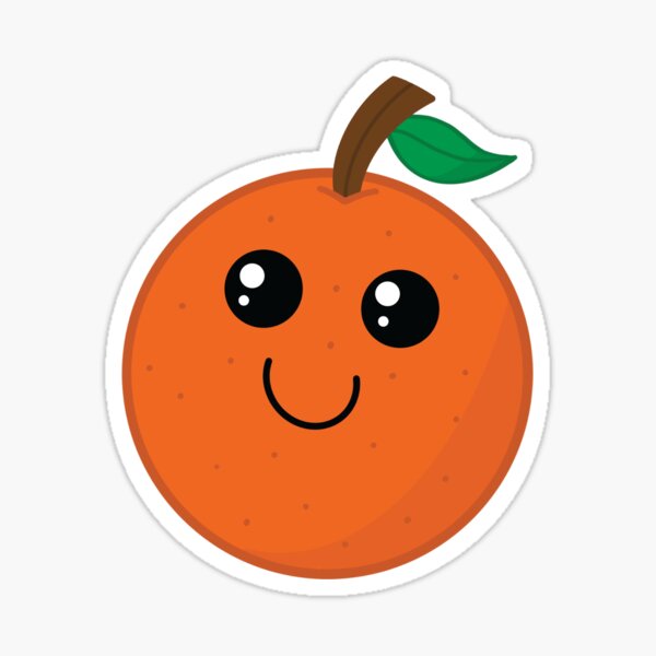 "Cute Orange" Sticker for Sale by rpettit21 | Redbubble