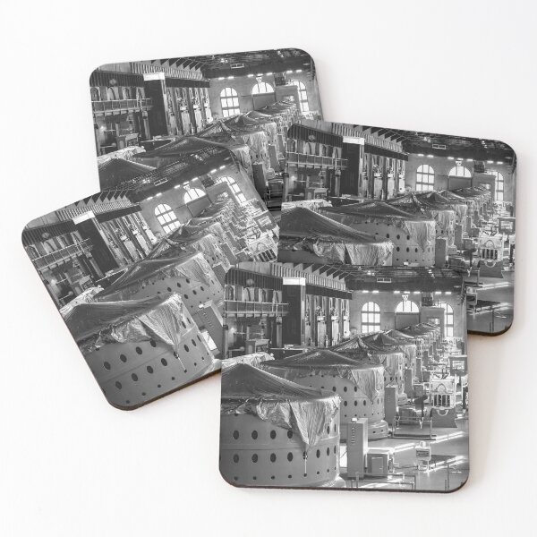 Item preview, Generator Hall, Rankine Hydroelectric Power Station (black & white) designed and sold by Kendall Anderson.