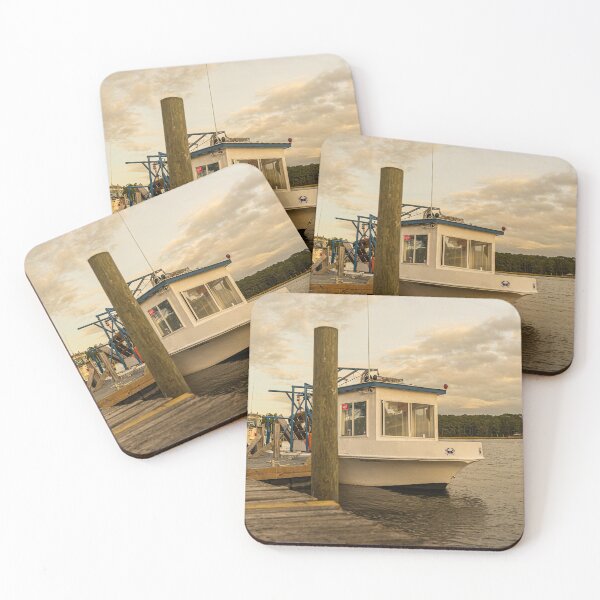 Item preview, Boat  fishing in the Intracoastal Waterway. designed and sold by KensLensDesigns.