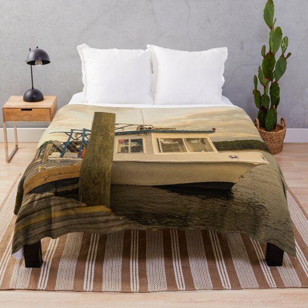 Item preview, Boat fishing in the Intracoastal Waterway. designed and sold by KensLensDesigns.