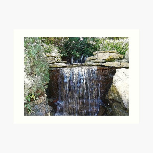 Waterfalls in the Park Art Print
