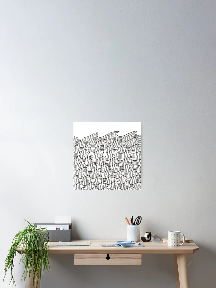 Thumbnail 2 of 3, Poster, Waves pattern  designed and sold by DesignTreasure.