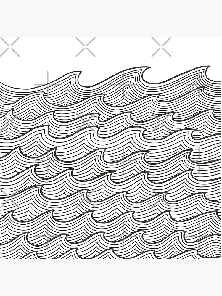 Thumbnail 3 of 3, Poster, Waves pattern  designed and sold by DesignTreasure.