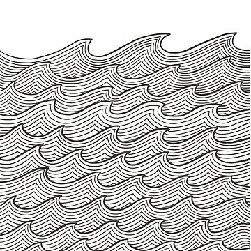 Artwork thumbnail, Waves pattern  by DesignTreasure