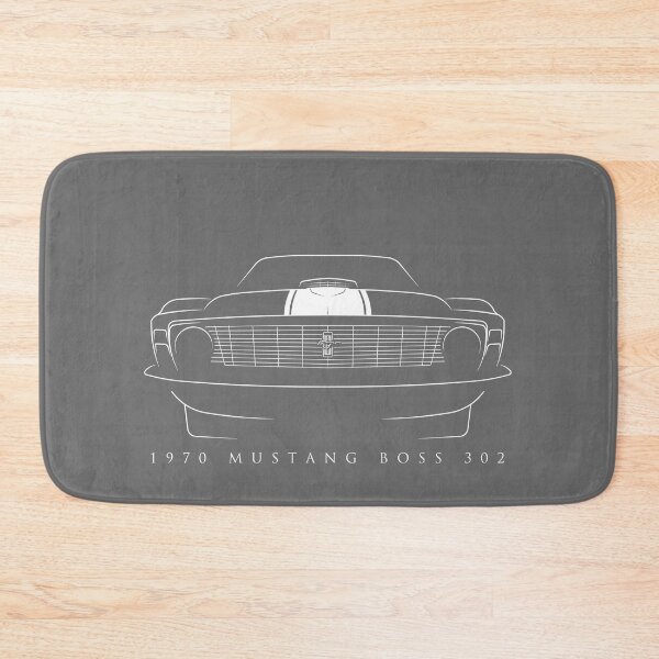 Item preview, 1970 Ford Mustang Boss 302 - front stencil, white designed and sold by mal-photography.