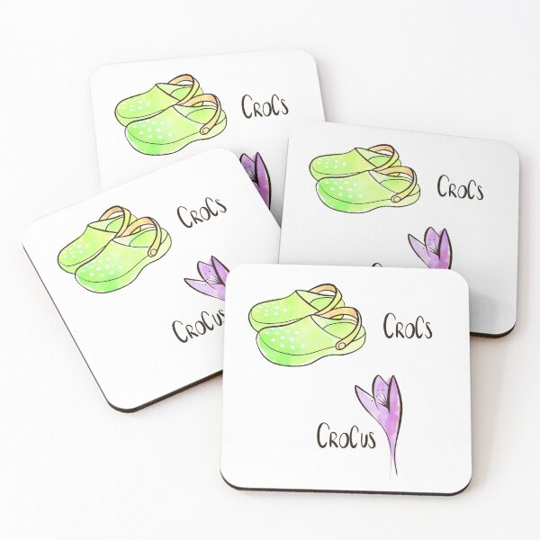 Item preview, Crocs and Crocus watercolor illustration designed and sold by Marlene Wagenhofer.