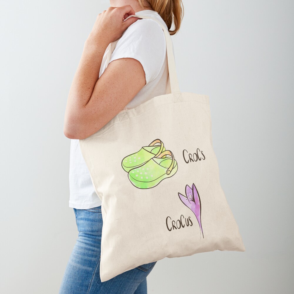Crocs and Crocus watercolor illustration Tote Bag
