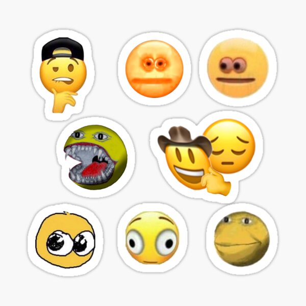 Cursed Emojis Sticker for Sale by gsill