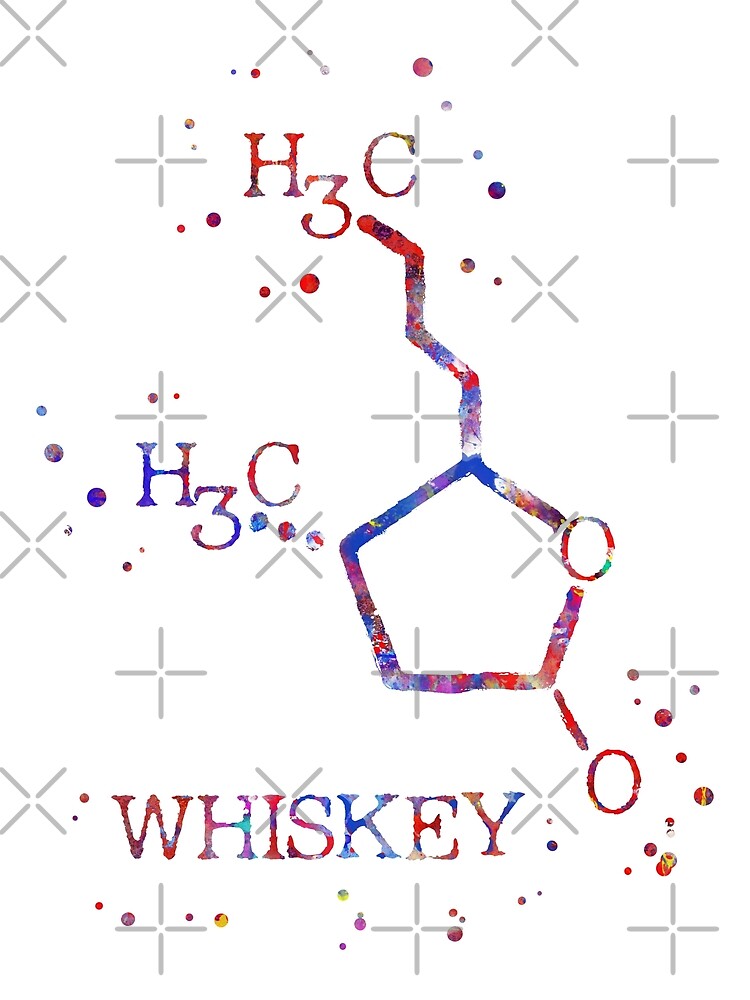 Póster Molécula De Whisky De Rosaliartbook Redbubble