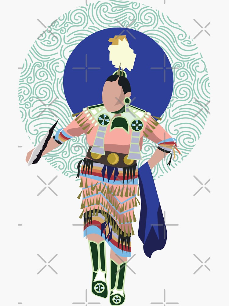 &ldquo;Jingle Dress Dancer&rdquo; Sticker for Sale by BahozhoniDesign | Redbubble