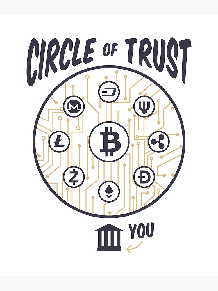 Circle Of Trust Bitcoin Altcoin Kryptowahrung Grusskarte Von Dibbelchen Redbubble