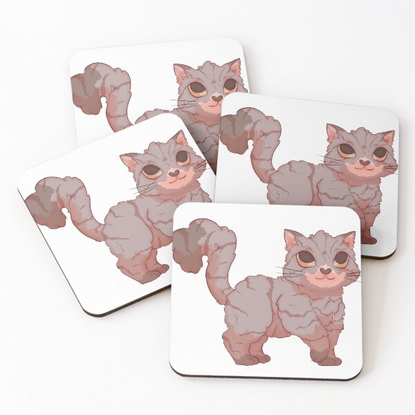 Item preview, Fluffy, striped cat walking designed and sold by addledartist.