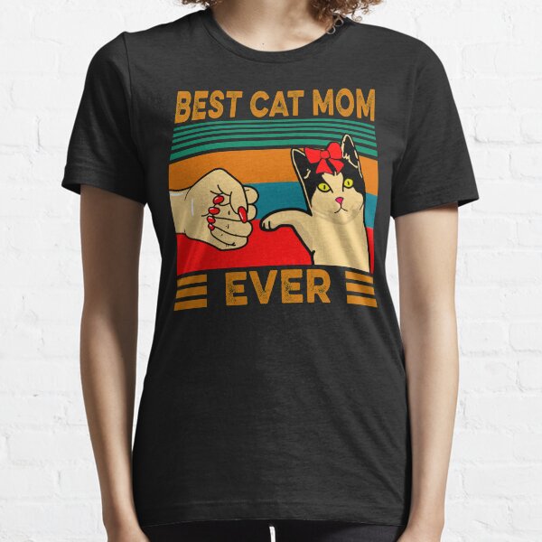 Vintage Best Cat Mom Ever Essential T-Shirt