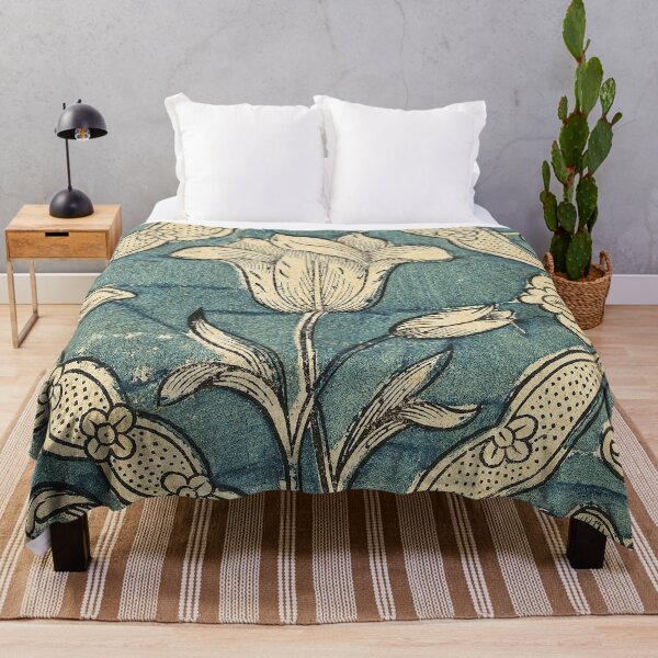 Item preview, Wonderful Antique Floral Block Print Artwork designed and sold by FuzzyHoney.