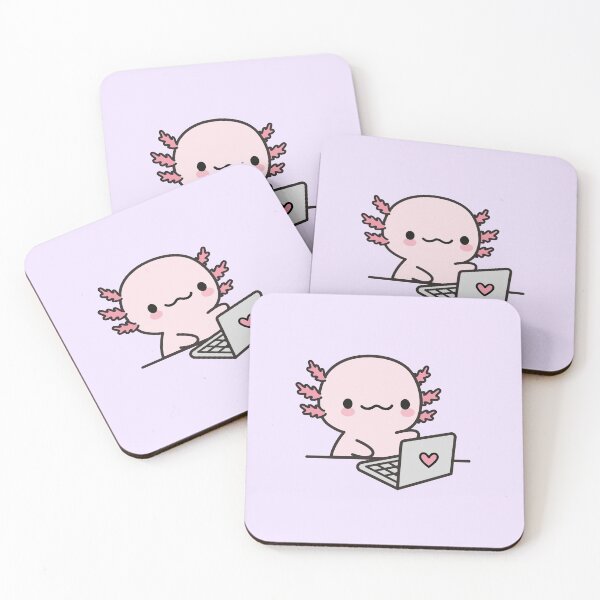 Item preview, Axolotl working on the computer designed and sold by XoTheMonster.